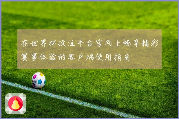 在世界杯投注平台官网上畅享精彩赛事体验的客户端使用指南
